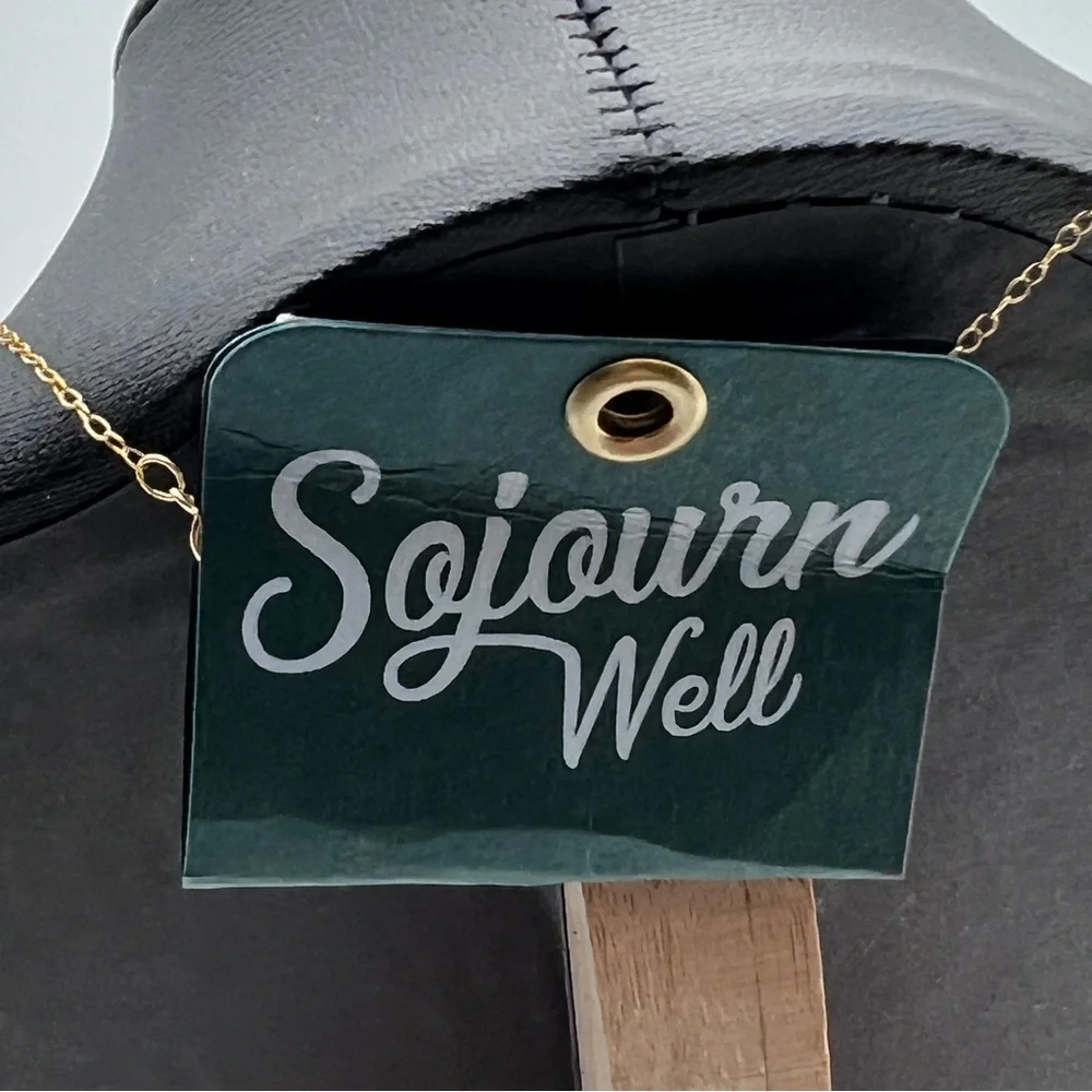 Kyanite Stone Pendant 16” Gold Necklace - Picture 7 of 7